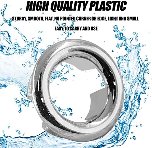 Bathrooms Replace 2PCS Sink Overflow Ring Durable Easy to Install Silver