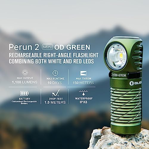 OLIGHT Arkfeld Pro EDC Flashlight with Perun 2 Mini Headlamp