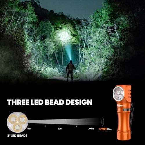 Wurkkos Rechargeable Flashlight 1200 Lumens Headlamp with Magnet