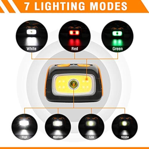 6-Piece Flashlight Set with Rechargeable Headlamp