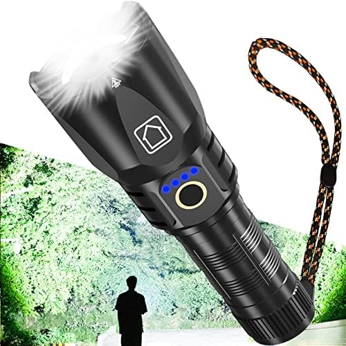 Super-Bright Rechargeable Flashlight with Zoom Function