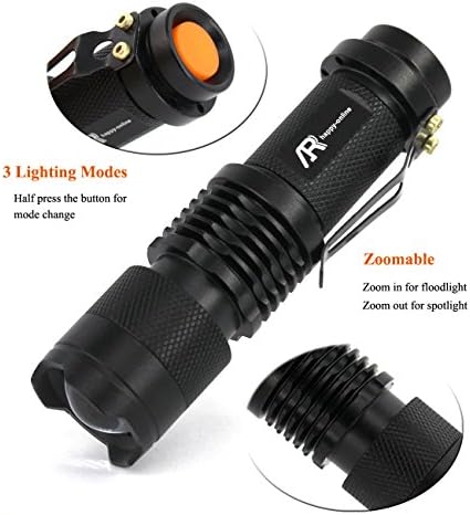 3-Piece Set Red Light Flashlight