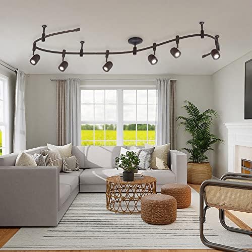 Adjustable LED Spotlight Flexible Track Oil Rubbed Bronze Ceiling Light