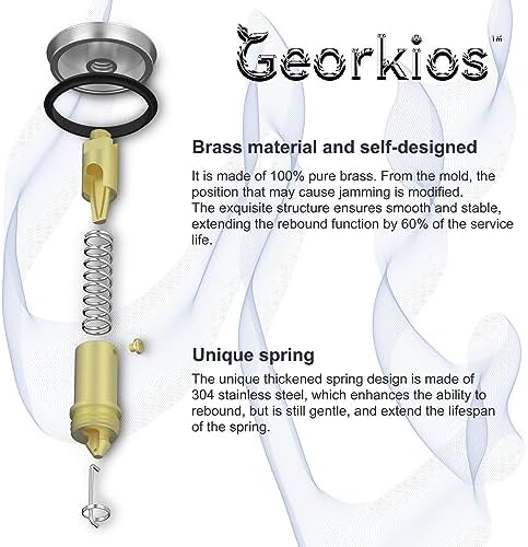 Georkios Brushed Nickel Sink Drain Stopper
