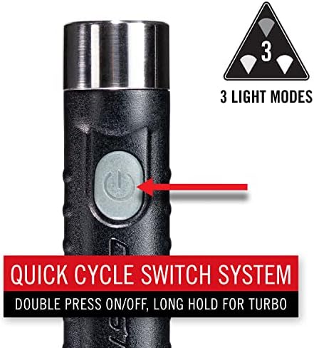 Coast KL20R 380 Lumen EDC Rechargeable Lightweight LED Keychain Flashlight Black