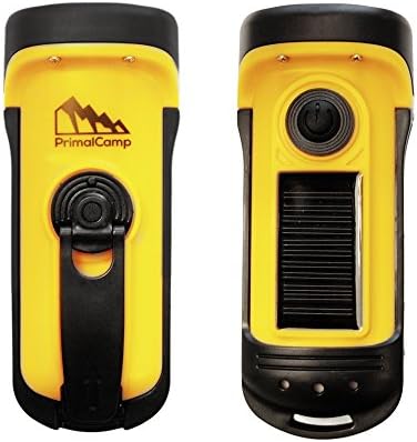Hand-Crank Solar Flashlight for Survival