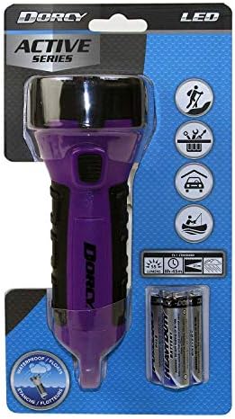 Dorcy 55 Lumen Water Resistant LED Flashlight Bundle with Carabiner Clips
