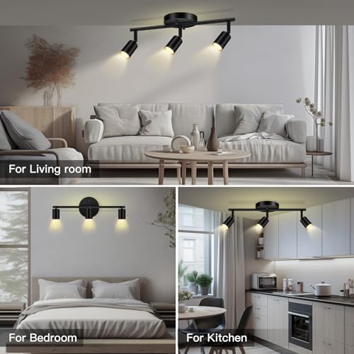 10-Word Smart Ceiling Track Light Black by BoostArea