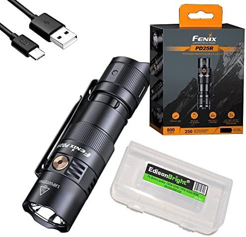 Fenix PD25R 800 Lumen LED Flashlight Bundle