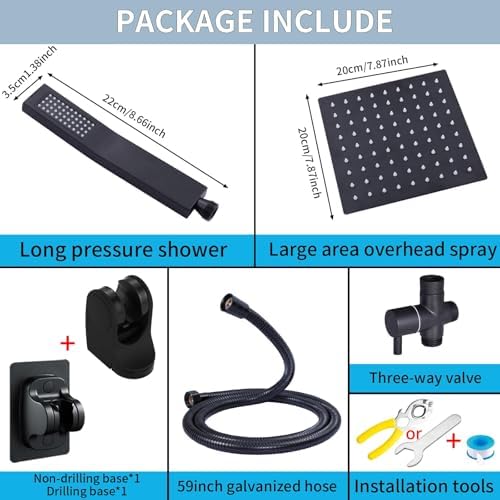Rainfall Shower Head Dual Design Luxury Relaxed Bath Experience