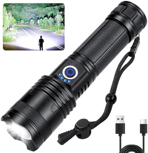 Cinlinso Super Bright LED Flashlight with 5 Modes and IPX7 Waterproof