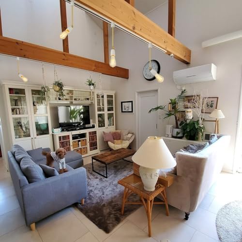 Three-Piece 180-Degree Adjustable E26 Track Lighting Set