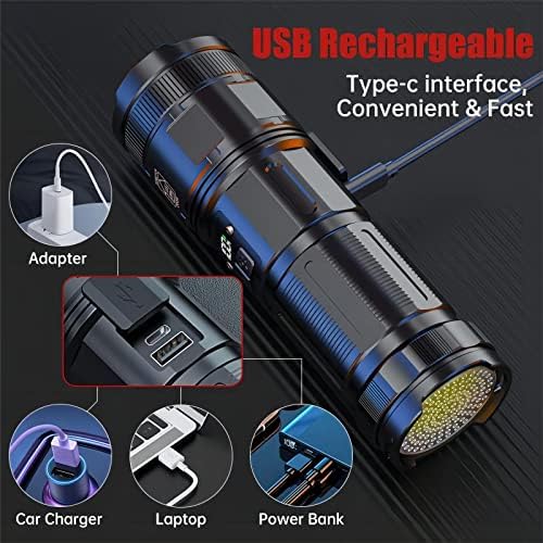 Rechargeable Tactical Flashlight High Brightness 120000 Lumens