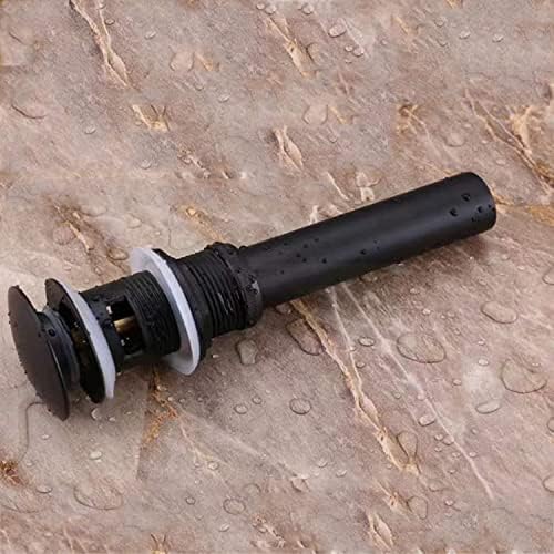 Hoyoju Pop Up Sink Drain with Overflow Bouncing Style Brass Stopper