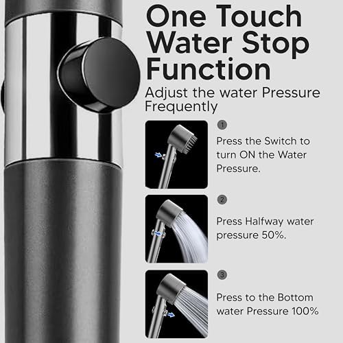 Homist Handheld Shower Head with 4 Modes and ONOFF Switch