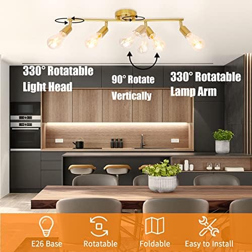 4 Lights Track Lighting Fixtures Ceiling Flush Mount