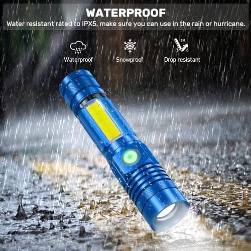 Rechargeable LED Flashlight Magnetic Powerful for Camping Emergency More