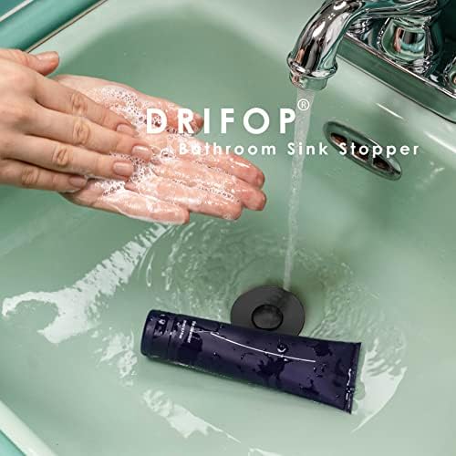 Universal Bath Sink Stopper with Stainless Steel Hair Catcher
