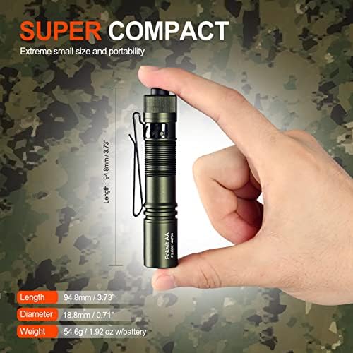 E70 EDC Flashlight Bundle Titanium 3x519A LED rej 1500 lumens