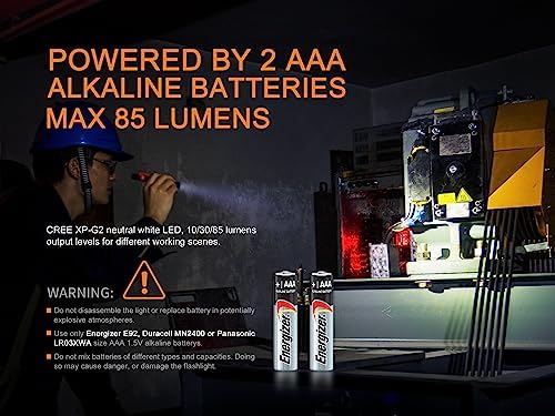 Fenix Get the most with 3 modes 85 lumens 80-hour runtime