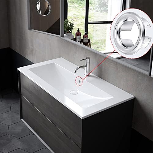 LiXiongBao4-Piece Bathroom Sink Overflow Drain Cover Set