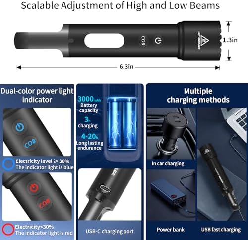 MOLAER Rechargeable LED Tactical flashlight Small compact and high-luminosity
