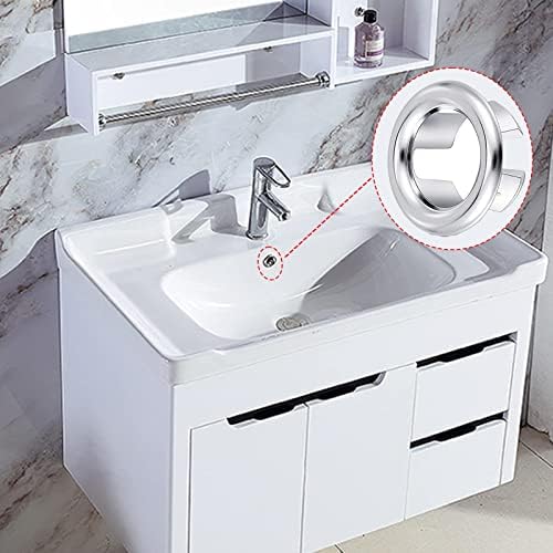 LiXiongBao4-Piece Bathroom Sink Overflow Drain Cover Set