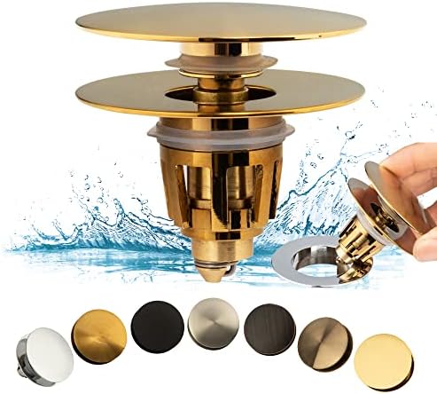 Artiwell Universal Sink Drain Stopper Brushed Gold 1