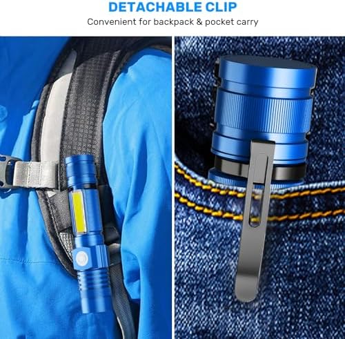 Rechargeable LED Flashlight Magnetic Powerful for Camping Emergency More