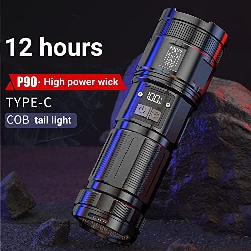 Rechargeable Tactical Flashlight High Brightness 120000 Lumens