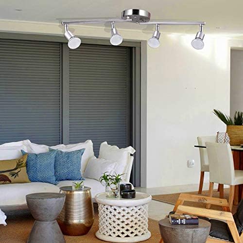Versatile Track Lighting Kit - 4 Lighting Heads with Adjustable Arms for Home