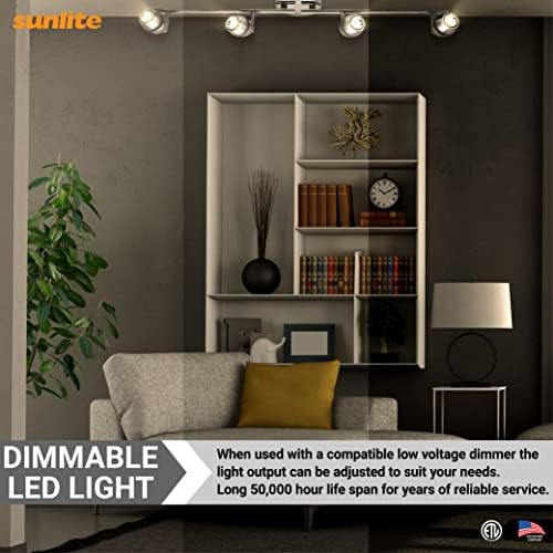 Sunlite 81146 32 Inch LED Track Light Fixture 4 Light Chrome