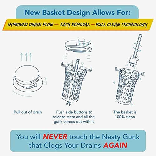 Drain Buddy Ultra Flo - 2-in-1 Sink Stopper Hair Catcher