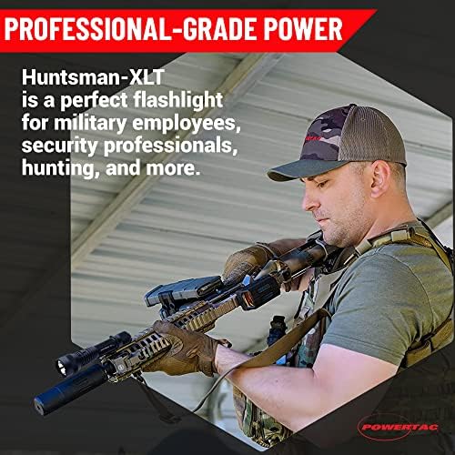 PowerTac Huntsman-XLT LED Flashlight 1200 Lumen Black