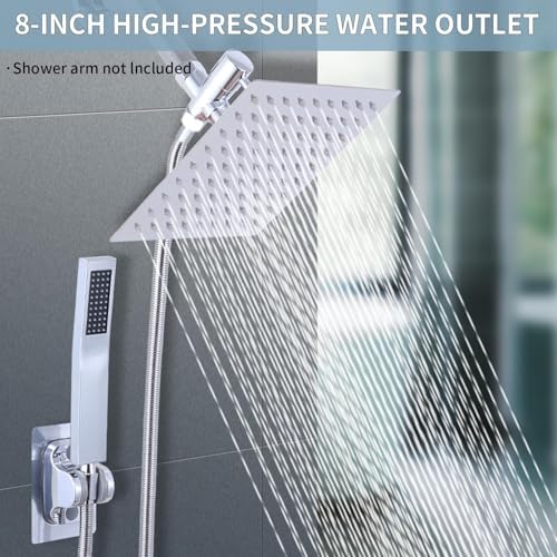 Experience the ultimate in luxury with Peisaluo rainfall shower head 10m hose