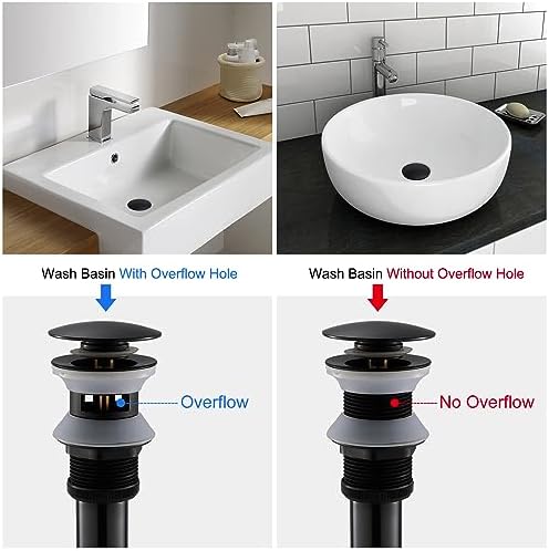 TSIBOMU Bathroom Sink P-Trap Drain Kit with Overflow and Pop Up Stopper