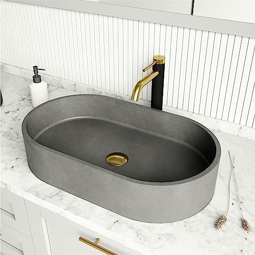 VIGO Vessel Bathroom Sink Pop-Up Drain and Mounting Ring - Matte Black