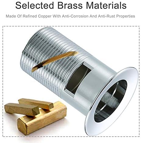 Rustproof Bathroom Sink Drain with Chrome Finish