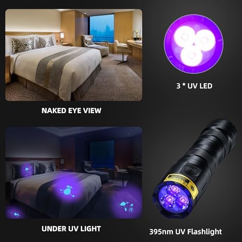 DARKDAWN Mini UV Flashlight for Pest Detection